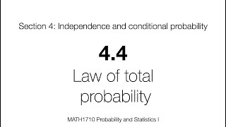 Famous MATH1710 – 4.4: Law of total probability Profile