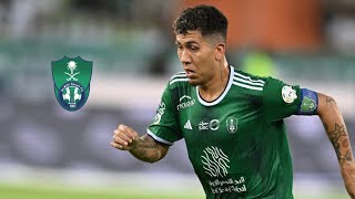 مهاجم الاهلي البرازيلي فيرمينو في مباراة الاخدود 🟢⚪️ ‏Roberto Firmino