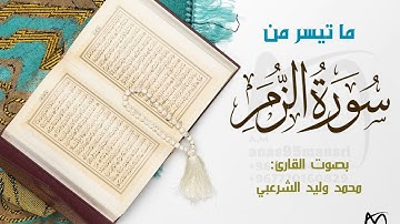 ما تيسر من سورة الزمر | القارئ محمد وليد الشرعبي_2025 م