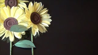 ペーパーフラワー ひまわりの作り方 Diy Paper Flower Sunflower Youtube