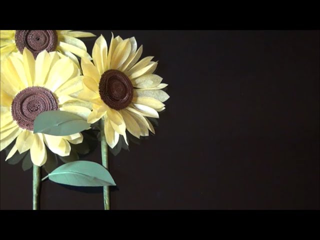 ペーパーフラワー ひまわりの作り方 Diy Paper Flower Sunflower Youtube