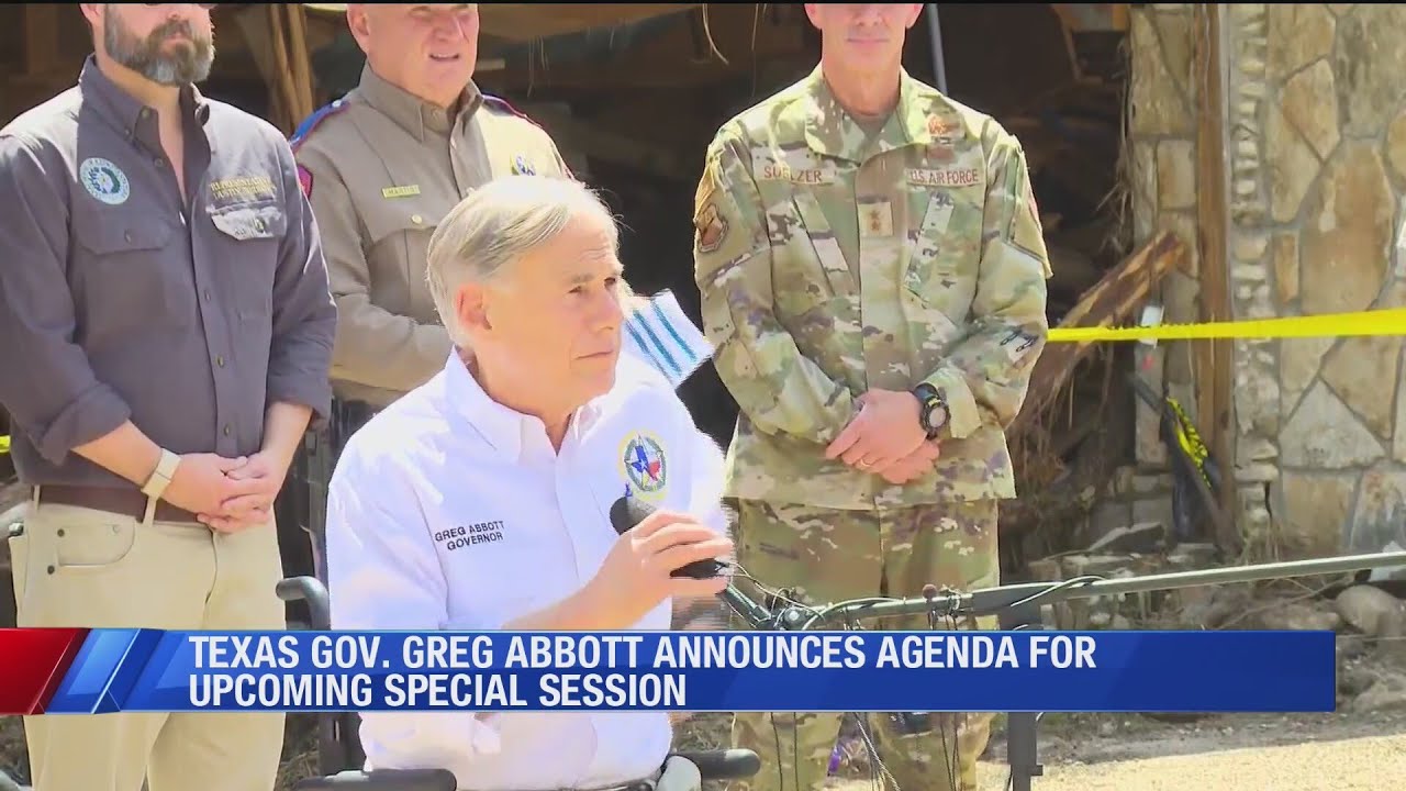 TX Gov. Abbott announces agenda for upcoming special session - YouTube