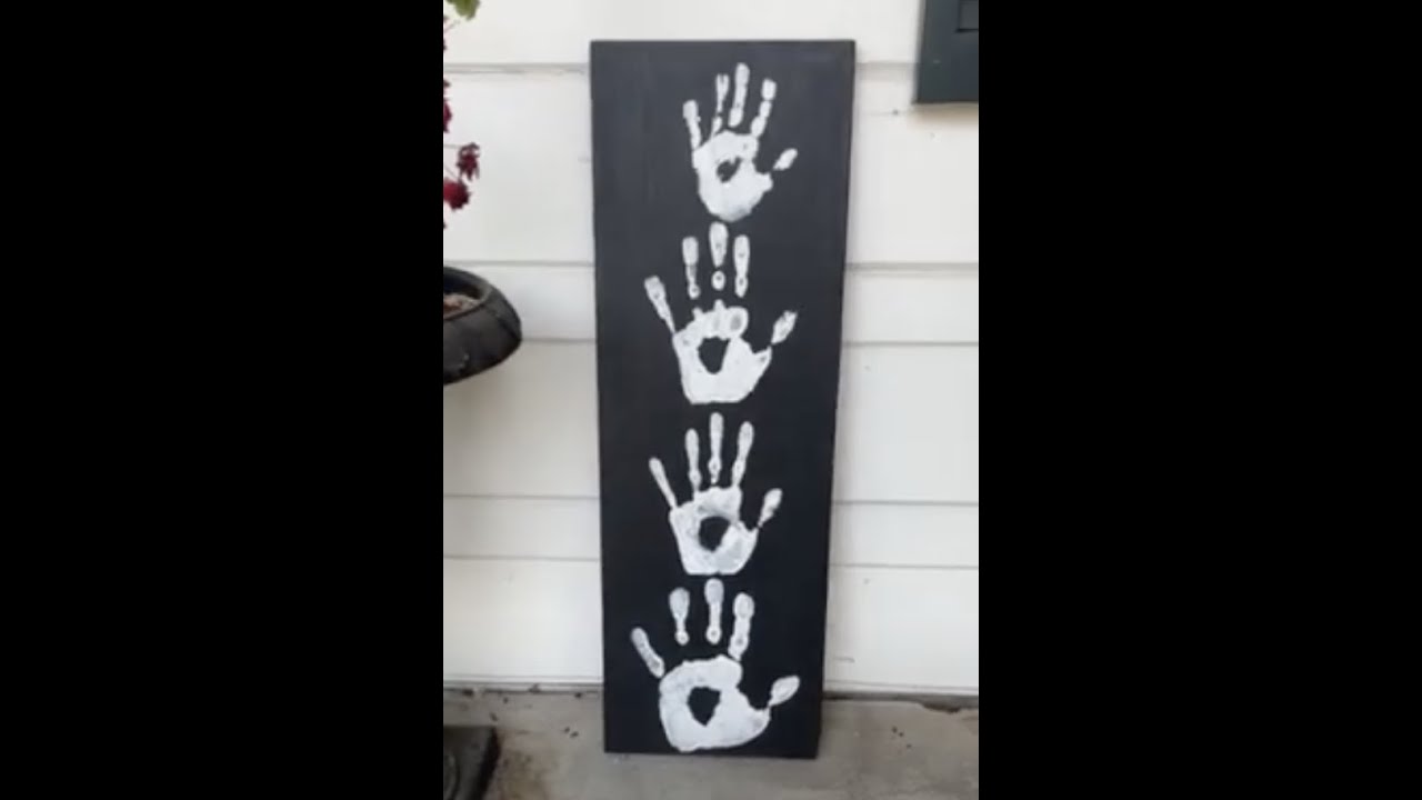 DIY Family Handprint Sign – Great Family Gift Idea – So Inexpensive!