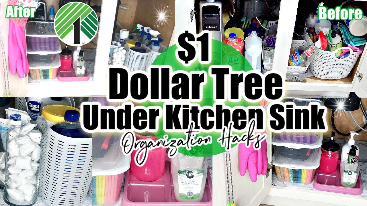 25+ Dollar Tree Under the Kitchen and Bathroom Sink Organization