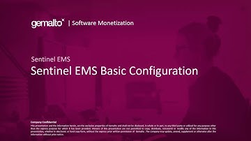 Sentinel EMS Basic Configurations