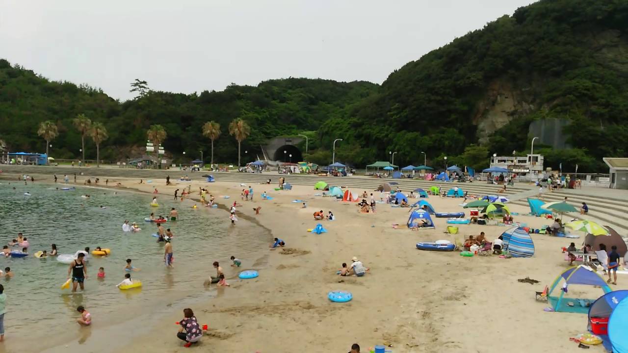 和歌山の浪早ビーチ、海水浴場はこんな感じ YouTube