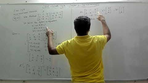 Class 12 Maths NCERT CBSE Chapter 4 Determinants Eg Qs 33-34 Video020 in English