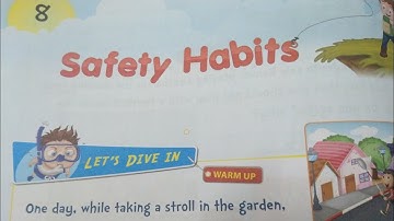 1st Standard CBSE syllabus Chapter 8 "Safety Habits"  "Environmental Science" Text Book Contents