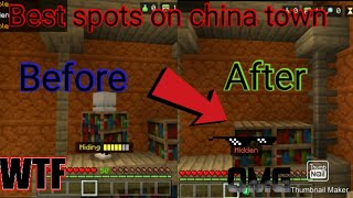 Best spots on China town hive hide and seek bedrock edition