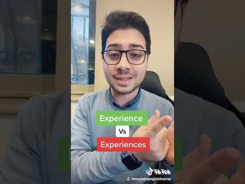 Difference Between Experience And Experiences