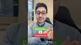 difference between experience and experiences