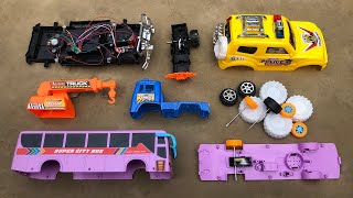 Assemble Yellow SUV Police Car ,Crane Truck and Super City Bus | Toy Vehicles Attached screenshot 2