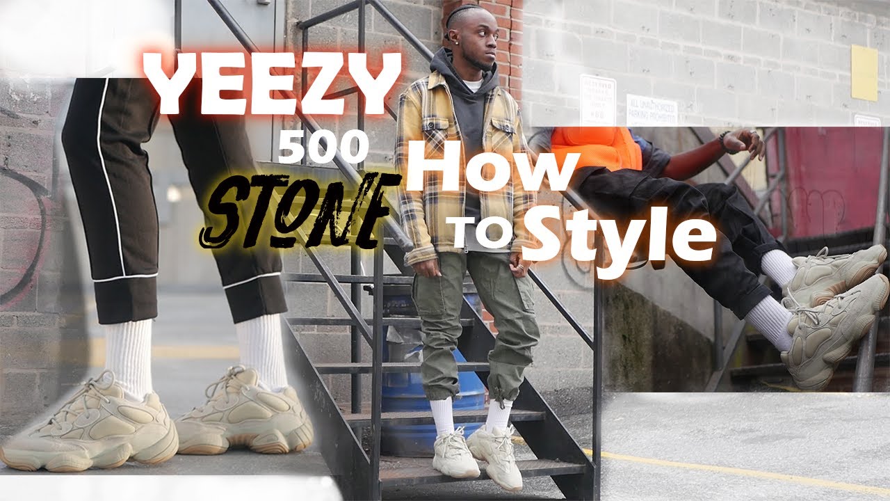 Yeezy 500 Stone | IS THE NEW MATERIAL WORTH IT:REVIEW/On Feet Of How to  style Yeezy 500 - YouTube