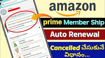 Amazon Prime Membership Auto Renewal Deactivation Process in Telugu