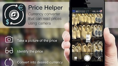 Currency converter Price Helper – identifying prices using camera (iPhone, Android)