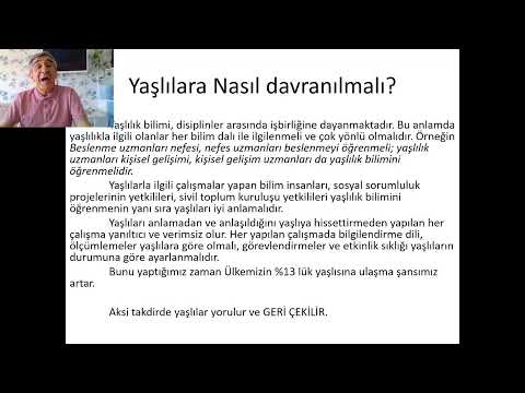 Video: KİŞİSEL TARZIN YAŞLANMA SÜRECİNE ETKİSİ. BÖLÜM 1