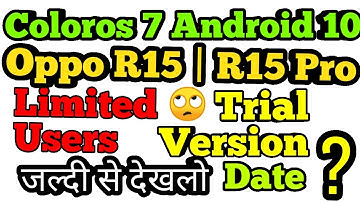 Coloros 7 And Android 10 Update For Oppo R15 | R15 Pro