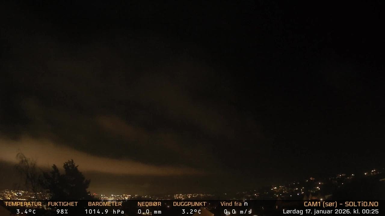 Timelapse Cam 1 - Natt til 17. januar 2026