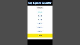Top 1 Quick Counter #formation #efootball #shorts