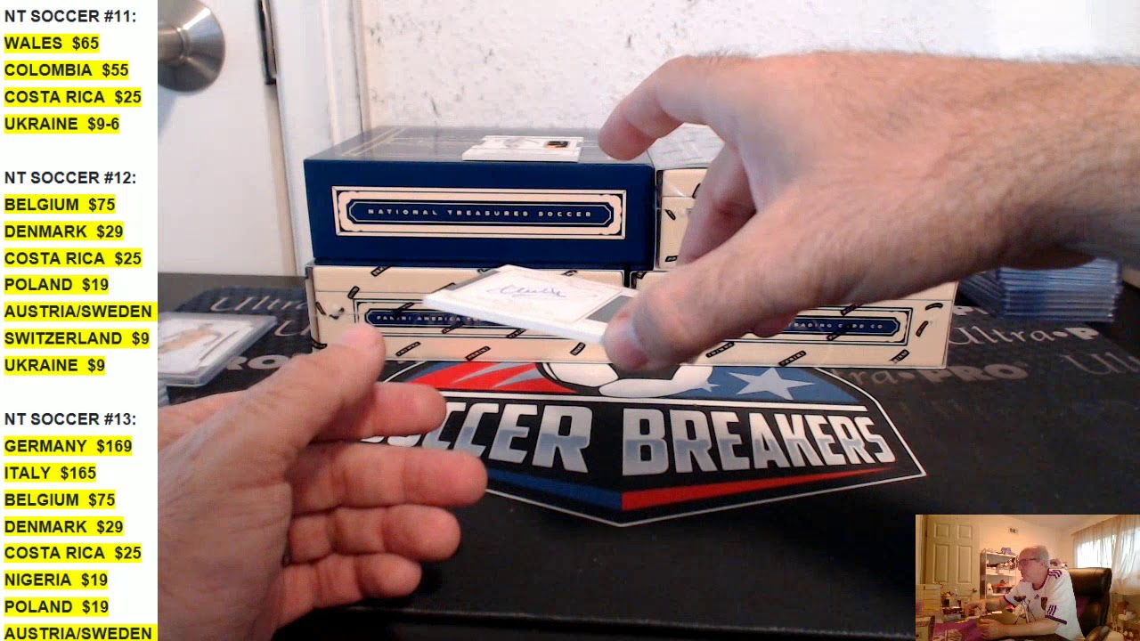 football score 2018 NATIONAL TREASURES SOCCER PANINI 4 BOX PYT CASE BREAK #10, JUNE 22, 2018