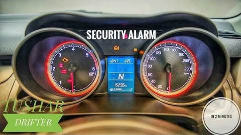 HOW TO SET SECURITY ALARM IN NEW SWIFT VXI