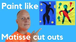 How to paint like Matisse cut outs: Matisse Icarus - Matisse swimming pool