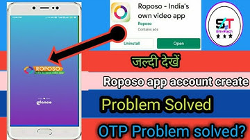 Roposo app account create problems solved || Roposo app OTP Problem solved || 100% working app