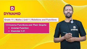 Grade 11 || Math || Unit 1 || Part 17 || 1.5 Inverse Functions and Their Graphs & Exercise 1.21