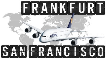 A380 Cockpit Flight Timelapse from FRANKFURT [FRA] to SAN FRANCISCO [SFO] 9300km