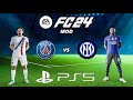 Fc 24 psg  inter milan  ps5 mod 2425 ultimate difficulty career moder next gen