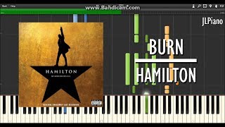 Video thumbnail of "Burn (From Hamilton) - Phillipa Soo (Synthesia Piano & Vocal Cover) *SHEET MUSIC*"