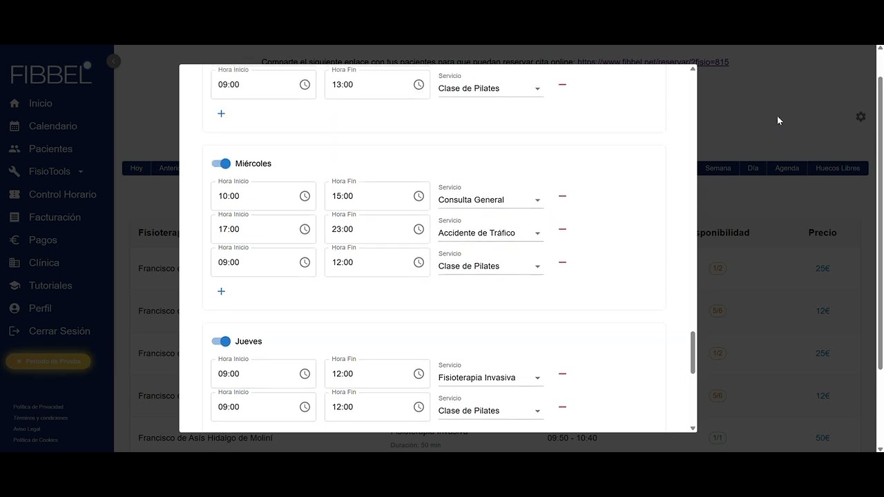 Tutorial Calendario y Agenda de Fibbel