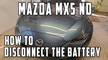 2016 - 2025 Mazda MX5 ND2 RF Disconnecting the negative battery terminal