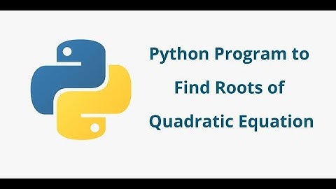 Python Program to Solve Quadratic Equation #olevelinhindi #python