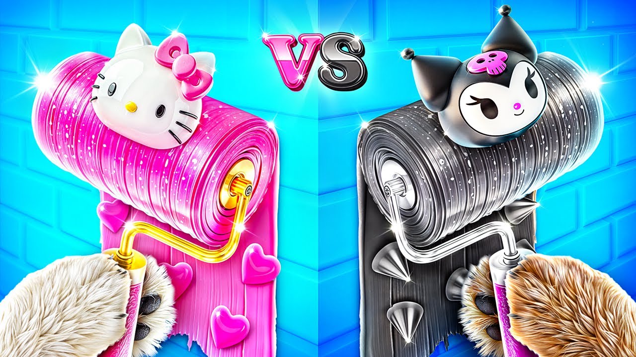 Tek Renk Köpek Evi Mücadelesi! Hello Kitty vs Kuromi!