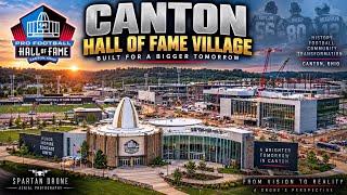 Drone Video New Hall of Fame Village Canton, Ohio