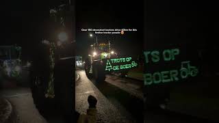 Dutch farmers are the sweeetest❤️ stumbled into the cutest tractor parade Verlichte Trekkeroptocht.