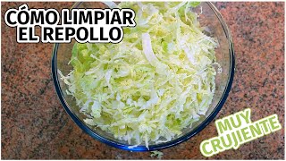 TRUCO! Cómo limpiar el repollo para ensalada ? | Técnicas de cocina 