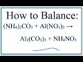 Balancing Chemical Equations and Ions