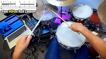 Fast HiHat Roll Lesson - DRUM LESSON