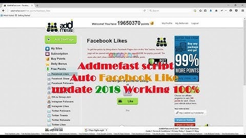 Addmefast Script Auto Likes Facebook updated 2018 Working 100%