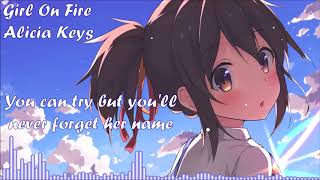 Girl On Fire ~ Nightcore