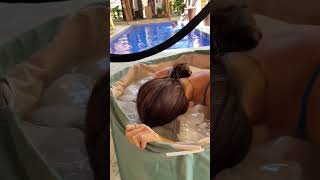 A daily ice bath can raise your energetic vibration #sayulita #selina #icebath #vibration #shorts