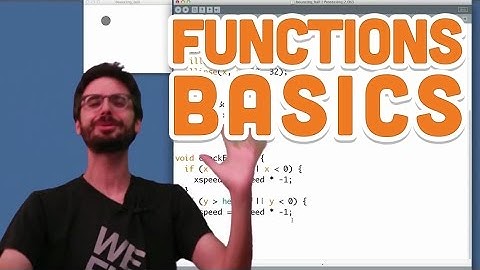 7.2: Functions Basics - Processing Tutorial