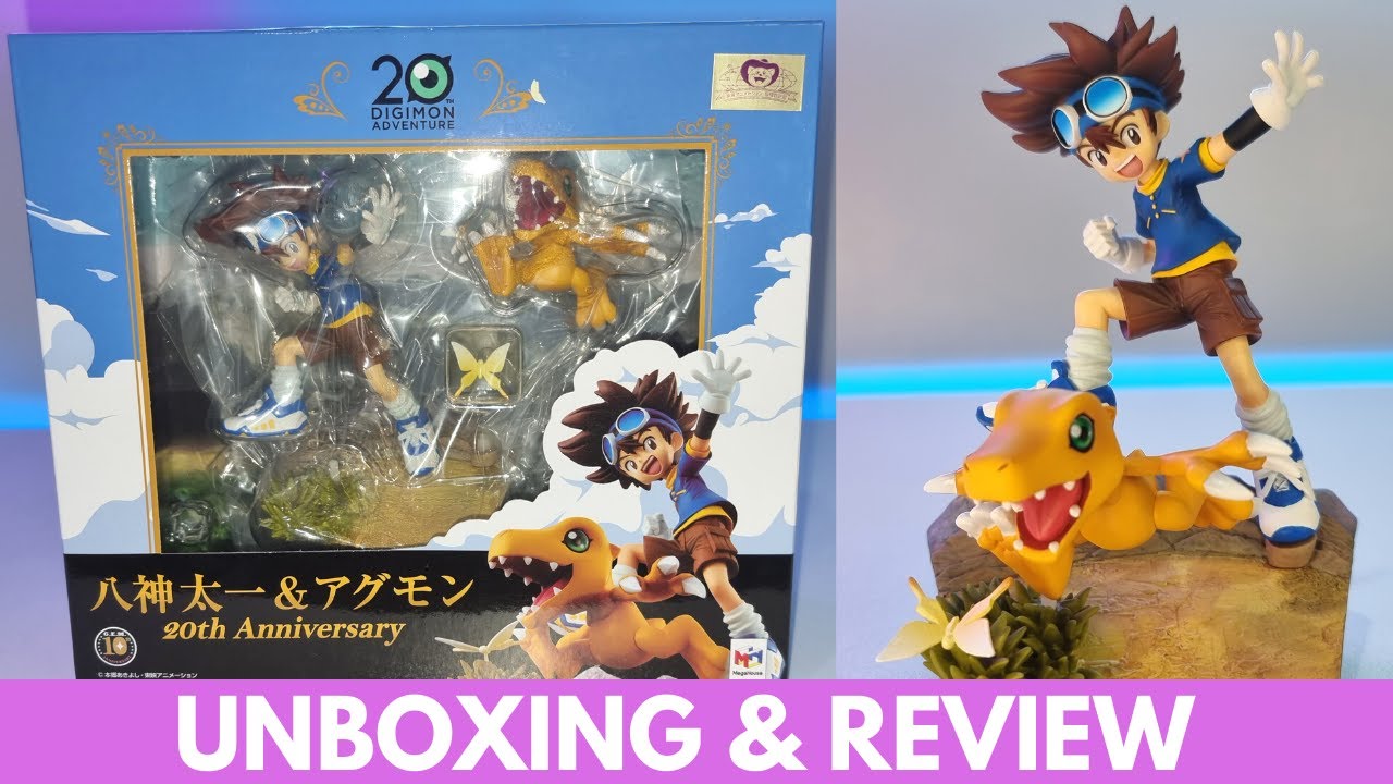 FIGURE DIGIMON ADVENTURE - TAICHI KAMIYA E AGUMON - G.E.M. SERIES