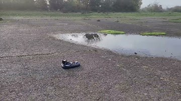 RC Fusion 400 Hovercraft transitions Land and Water