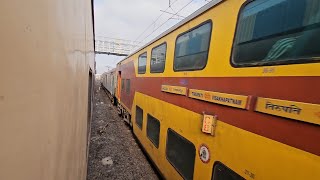 High Priority AC Double Decker Express overtakes Pinakini Express!