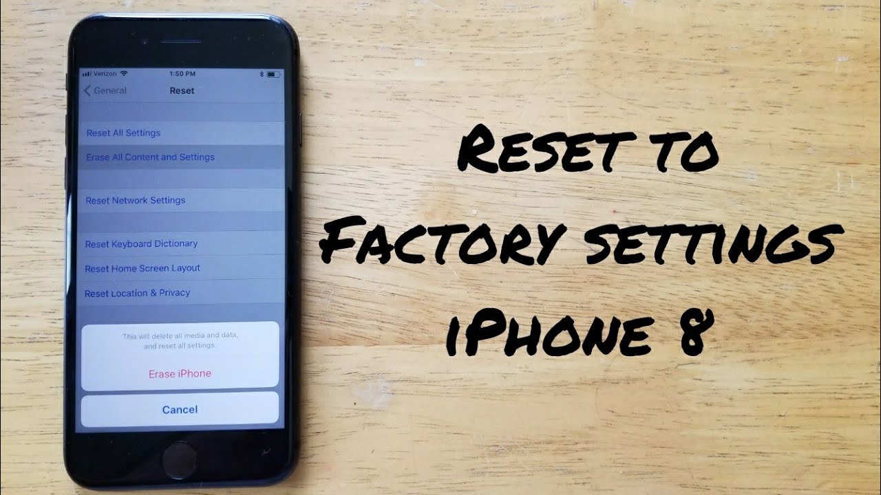 How to reset iPhone 118 / 118 plus to factory settings