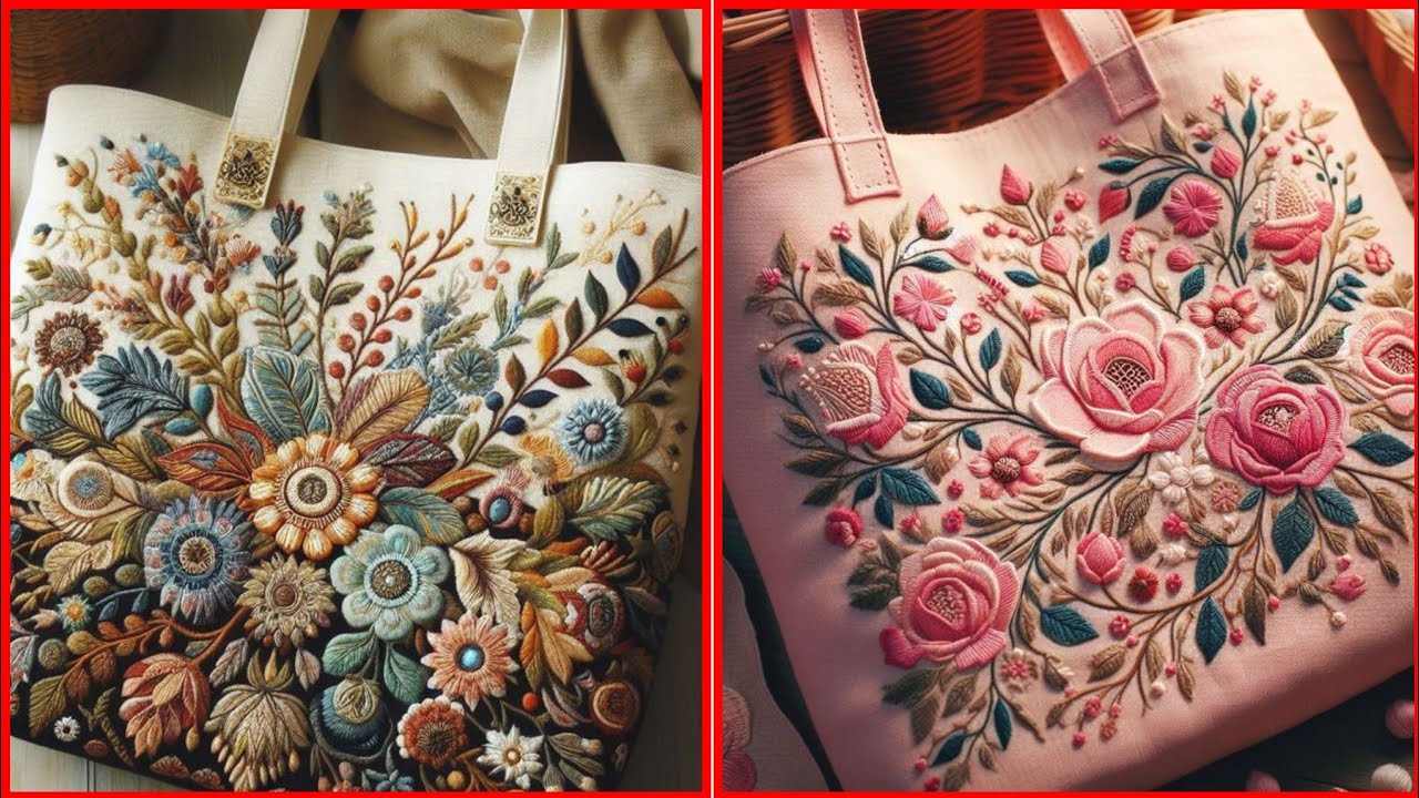 Patchwork Embroidery Denim Tote Bags Design (Target of fashion,,,,2025 ...