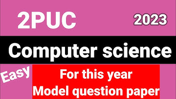 2puc computer science model question paper for annual exam Karnataka board 2022-23